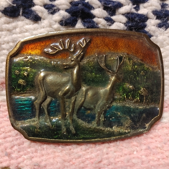 Vintage Enamel filled Buckle - Picture 1 of 1